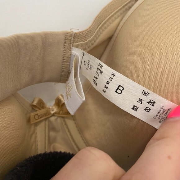 Chantelle Beige Full Coverage Padded Bra Size 34B - Picture 3 of 6